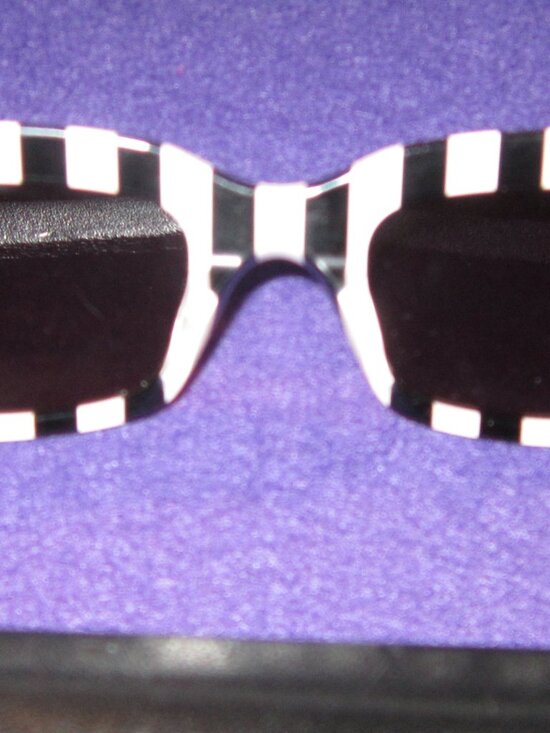 Balenciaga BB0071S Black & White Stripe Sunglasses w/Case Made in Italy main image 4